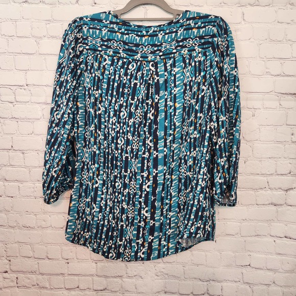 Kenar Blue and White Patterned Blouse - Picture 7 of 7